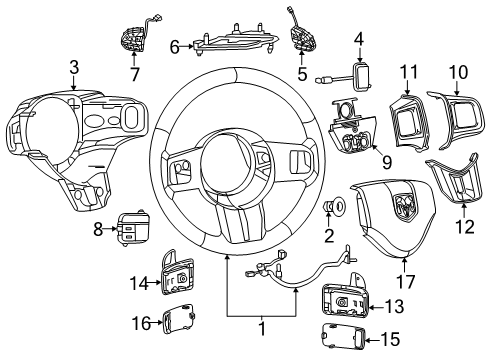 2021 Dodge Charger Steering Column & Wheel, Steering Gear & Linkage Diagram 6 - Thumbnail