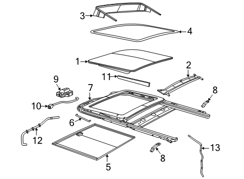 2022 Dodge Durango Sunroof  Diagram