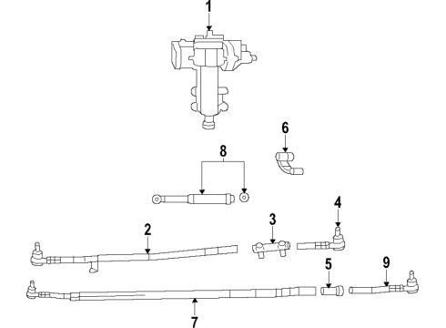 2021 Jeep Wrangler Center Link Diagram for 68258771AE