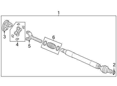 2022 Ram 2500 Drive Shaft  Diagram