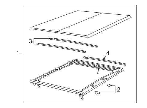2023 Jeep Gladiator Exterior Trim - Pick Up Box Diagram 1 - Thumbnail