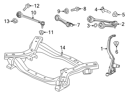 2021 Dodge Charger Suspension Components, Control Arm, Ride Control, Stabilizer Bar Diagram 2 - Thumbnail