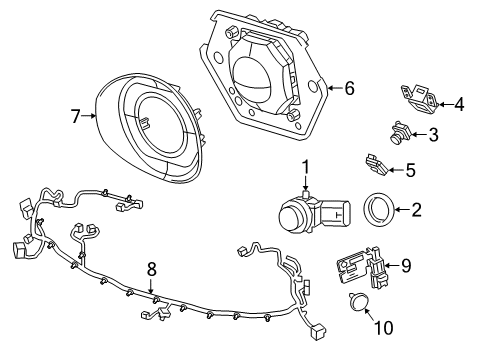 2022 Chrysler Voyager Electrical Components - Front Bumper Diagram
