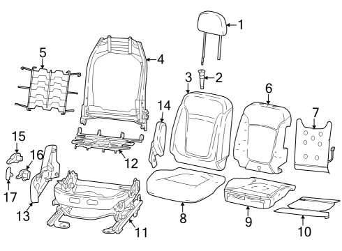 2023 Dodge Hornet Headrest Guide Diagram for 6KJ85LXHAA