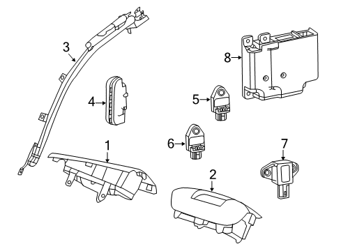 2023 Ram ProMaster 2500 Air Bag Components Diagram