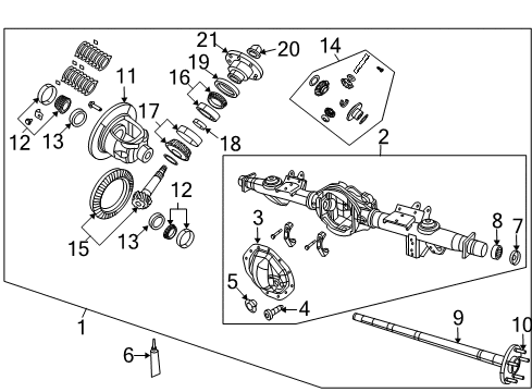 2021 Ram 1500 Classic Axle & Differential - Rear Diagram