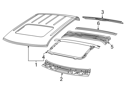 2023 Ram 2500 Roof & Components Diagram 4 - Thumbnail