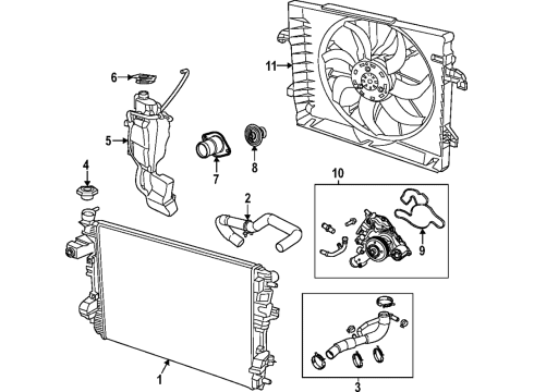 2023 Ram 1500 Cooling System, Radiator, Water Pump, Cooling Fan Diagram 6 - Thumbnail