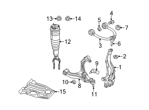 2022 Jeep Grand Cherokee WK Front Suspension Components Diagram 4 - Thumbnail