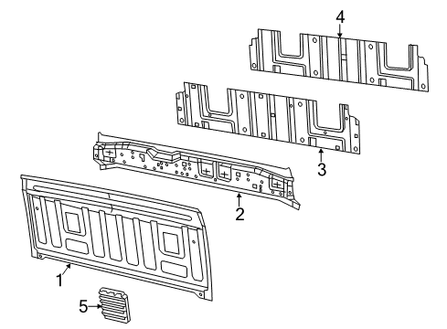 2023 Ram 1500 Classic Back Panel Diagram 1 - Thumbnail