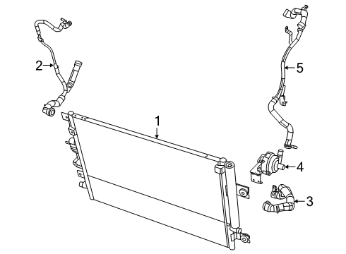 2023 Jeep Cherokee Radiator & Components Diagram 1 - Thumbnail