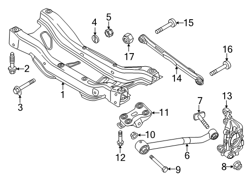 2022 Jeep Compass Rear Suspension Components, Lower Control Arm, Stabilizer Bar Diagram 4 - Thumbnail