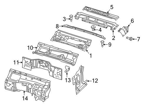 2022 Jeep Wrangler Cowl Diagram