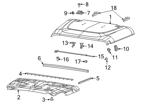 2022 Jeep Gladiator Hood & Components Diagram 3 - Thumbnail