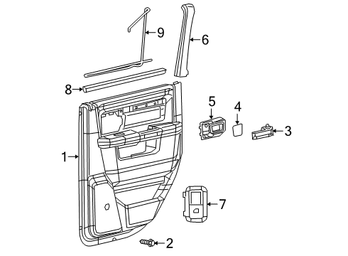 2021 Ram 2500 Rear Door Diagram 2 - Thumbnail
