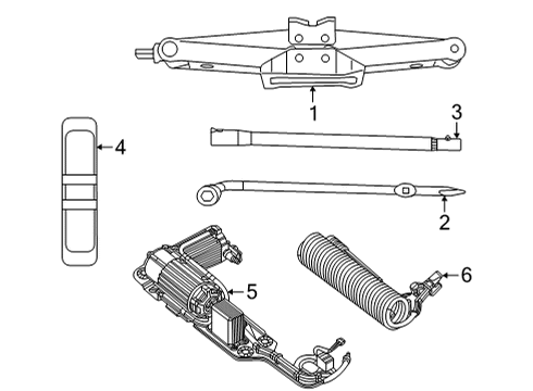2023 Jeep Wagoneer L Jack & Components Diagram