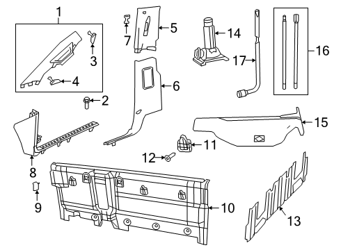 2022 Ram 2500 Interior Trim - Cab Diagram 6 - Thumbnail