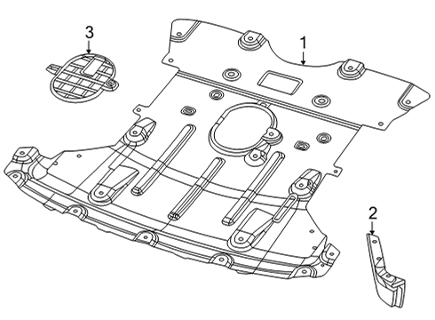 2023 Jeep Grand Cherokee L Splash Shields Diagram 1 - Thumbnail