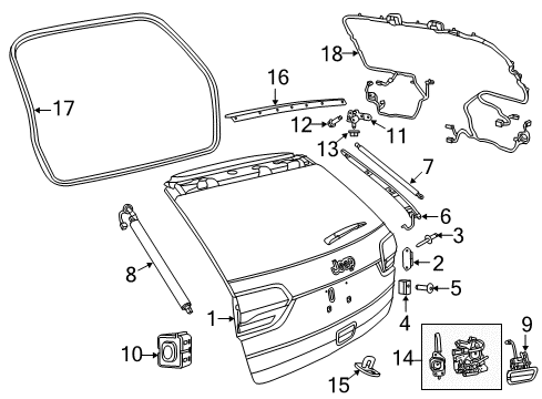 2018 Jeep Grand Cherokee Control Module Diagram for 68140669AG