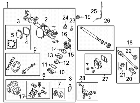 2024 Jeep Wrangler Front Axle & Carrier Diagram 2 - Thumbnail