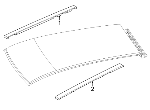 2024 Dodge Hornet Exterior Trim - Roof Diagram 1 - Thumbnail