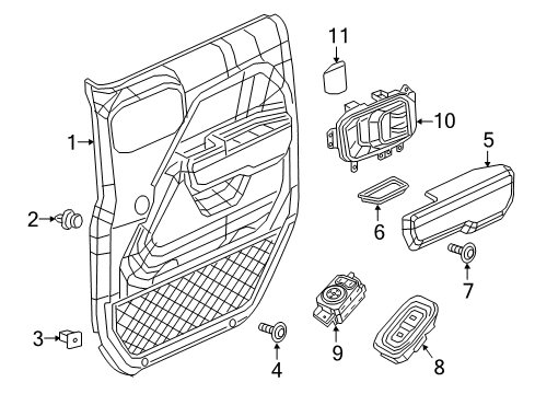 2022 Jeep Wrangler Mirrors  Diagram 1 - Thumbnail