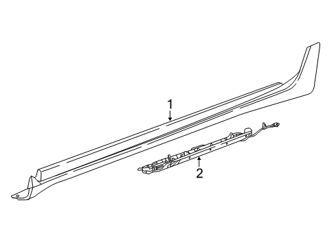 2023 Chrysler Voyager Exterior Trim - Pillars Diagram