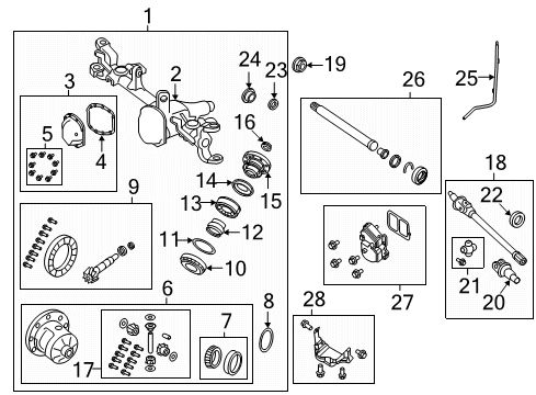 2024 Jeep Wrangler Front Axle & Carrier Diagram 1 - Thumbnail