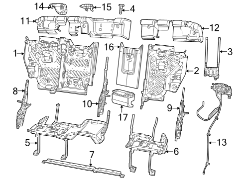 2024 Jeep Wrangler Rear Seat Components Diagram 4 - Thumbnail