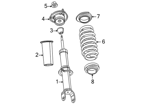 2024 Jeep Grand Wagoneer L Spring, Front Diagram for 68544252AA