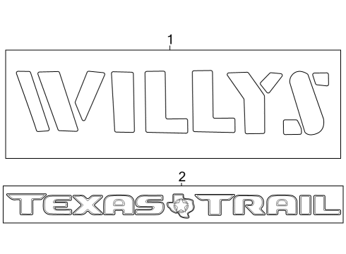 2023 Jeep Gladiator Exterior Trim - Hood Diagram 3 - Thumbnail