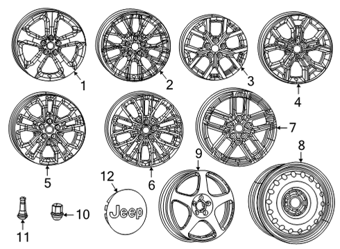 2023 Jeep Grand Cherokee L Center Cap Diagram for 1LB77SSHAC
