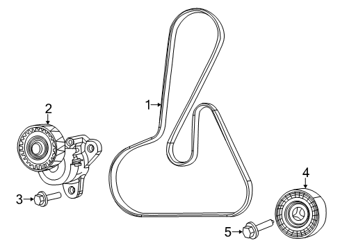 2022 Jeep Compass Belts & Pulleys, Maintenance Diagram