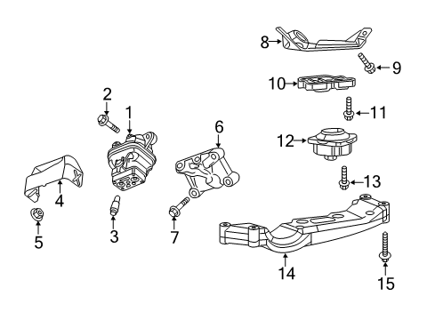 2022 Chrysler 300 Engine & Trans Mounting Diagram 3 - Thumbnail