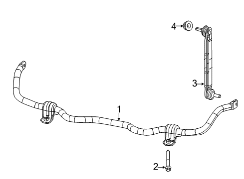 2023 Jeep Compass Stabilizer Bar & Components  Diagram
