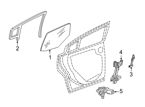 2021 Dodge Charger Front Door Glass & Hardware Diagram 2 - Thumbnail