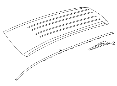2023 Chrysler Voyager Exterior Trim - Roof Diagram 1 - Thumbnail