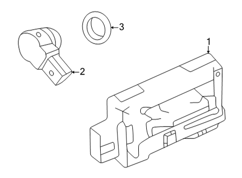 2023 Jeep Grand Cherokee L Electrical Components - Rear Bumper Diagram 1 - Thumbnail