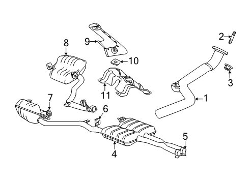2022 Chrysler 300 Exhaust Components Diagram 3 - Thumbnail
