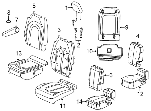 2022 Chrysler Voyager Second Row Seats Diagram 4 - Thumbnail