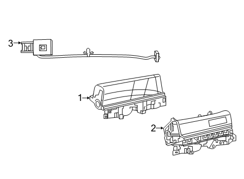 2022 Ram 1500 Glove Box Assembly, Front Diagram for 7CP153X7AB