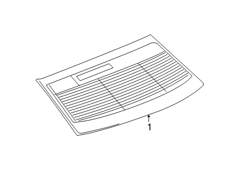 2021 Dodge Charger Glass & Hardware - Back Glass Diagram