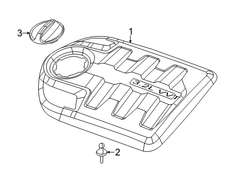 2022 Jeep Cherokee Engine Appearance Cover Diagram 3 - Thumbnail