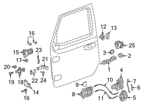 2022 Jeep Wrangler Tail Gate - Body & Hardware Diagram 1 - Thumbnail