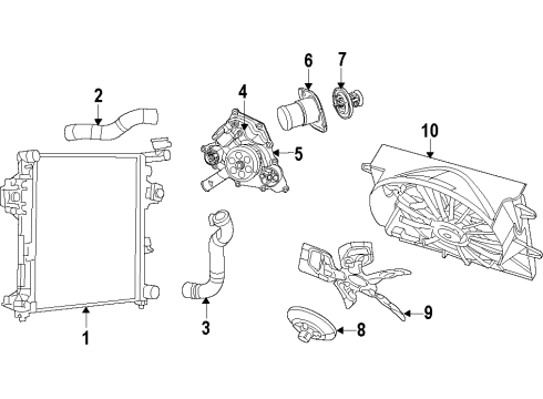 2021 Ram 1500 Classic Upper Hose, Lower Diagram for 68571917AA