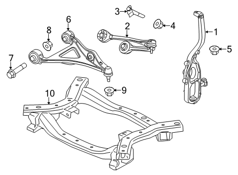 2021 Dodge Charger Suspension Components, Control Arm, Ride Control, Stabilizer Bar Diagram 1 - Thumbnail