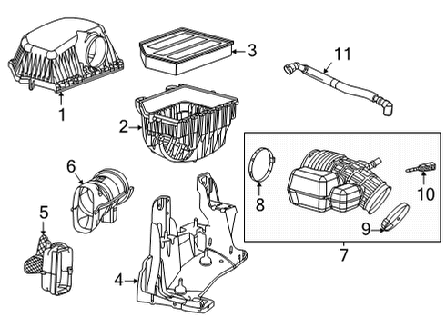 2024 Jeep Grand Wagoneer Air Tube Diagram for 68405359AB