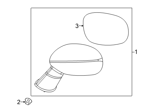 2022 Dodge Challenger Power Mirror, Front Driver Side Diagram for 6WA35VAEAB