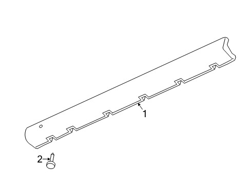 2021 Dodge Charger Exterior Trim - Pillars Diagram