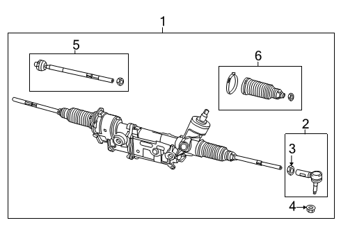 2021 Ram 1500 Steering Gear Diagram for 68585103AA